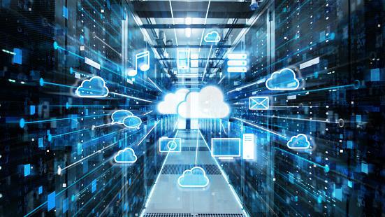 shot_of_corridor_in_working_data_center_full_of_rack_servers_and_supercomputers_with_cloud_storage_advantages_icon_visualization.